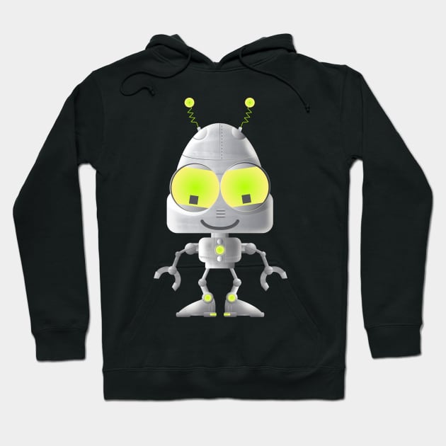 Cute little robot Hoodie by pencildog